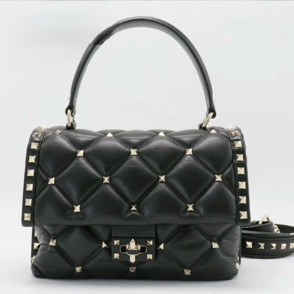 Valentino Garavani Black Small Candystud Bag